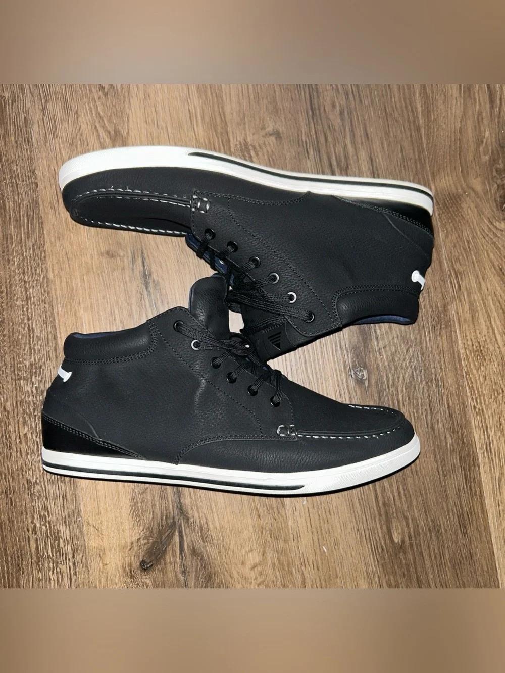 Aldo men’s size 12Black Chukka Boots with White Accented Sole